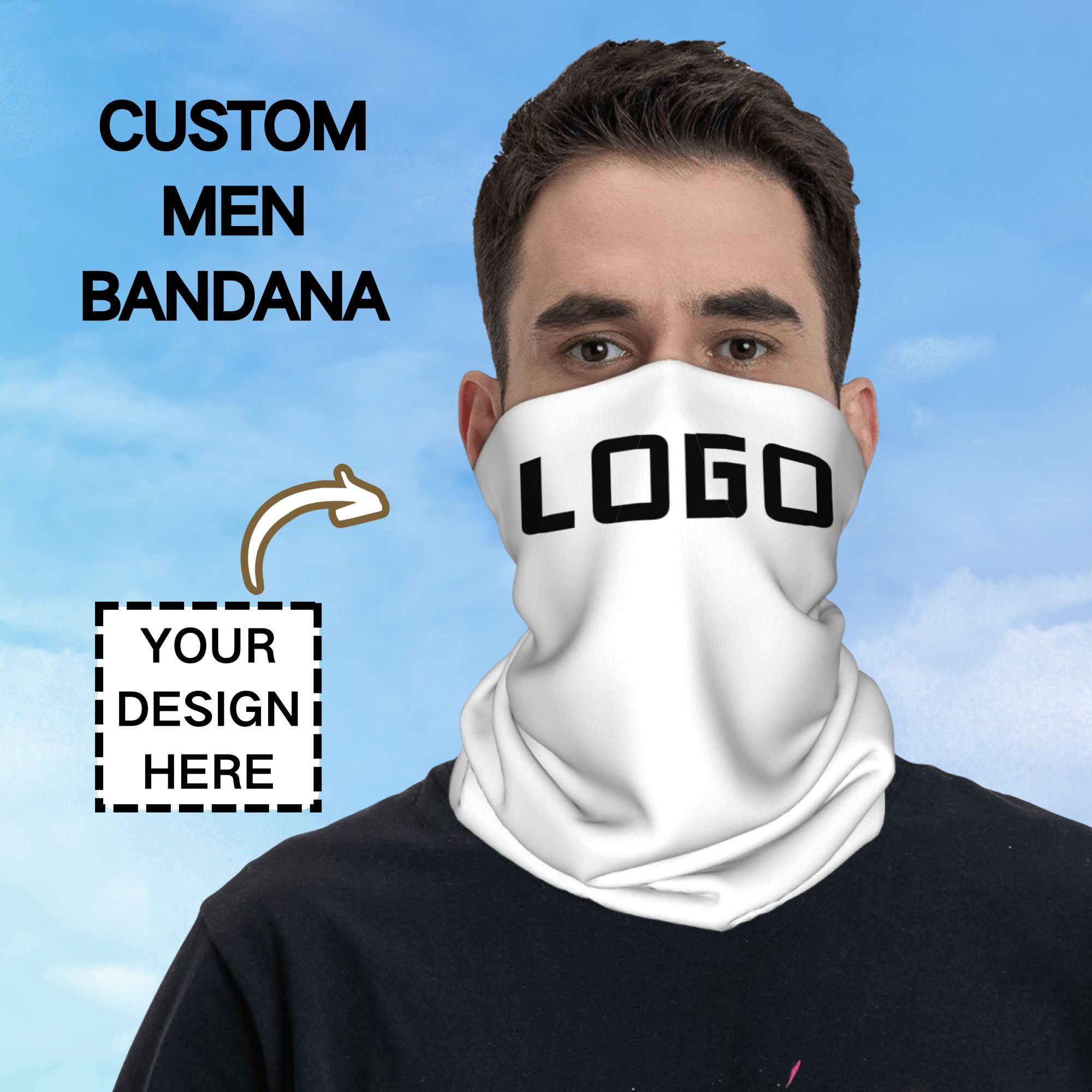 Custom Photo Logo Seamless Nec - Neck Gaiter Face Cover review and price