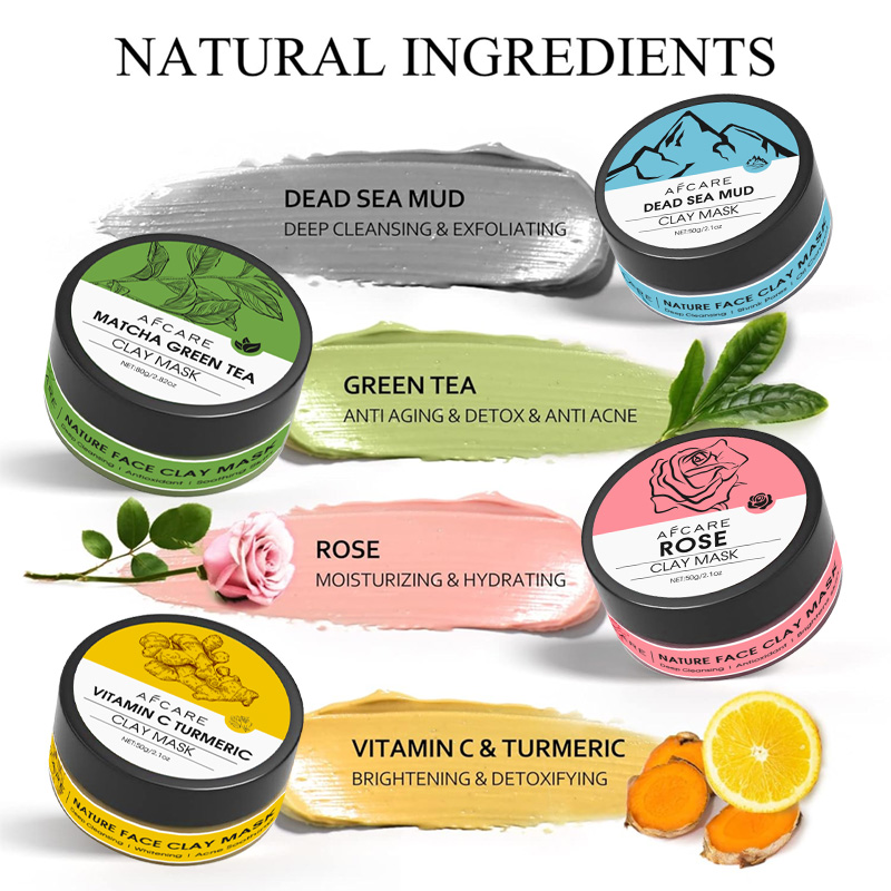 4 Pcs Clay Facial Mask Set Tur - Dust Mask Construction review and price