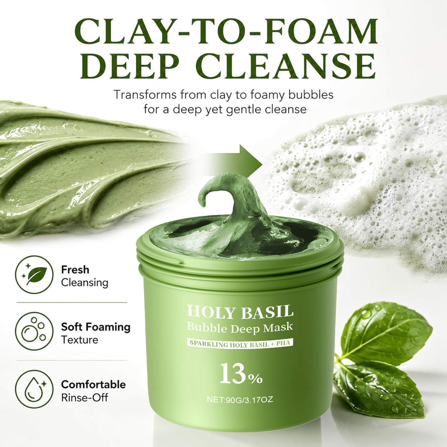 Holy Basil Bubble Deep Mask Cl - Dust Mask Construction review and price