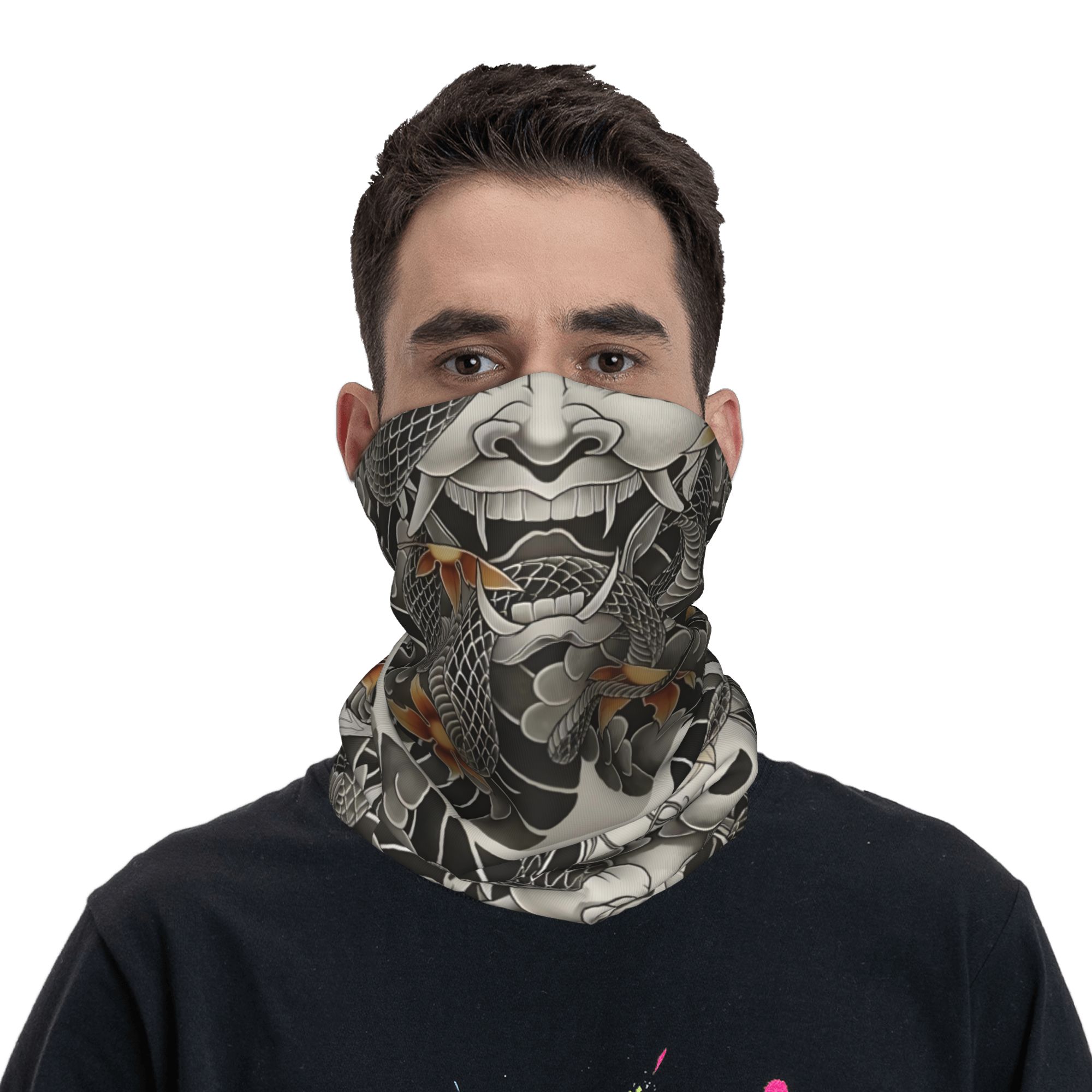 Custom Samurai Oni Demon Banda - Neck Gaiter Face Cover review and price