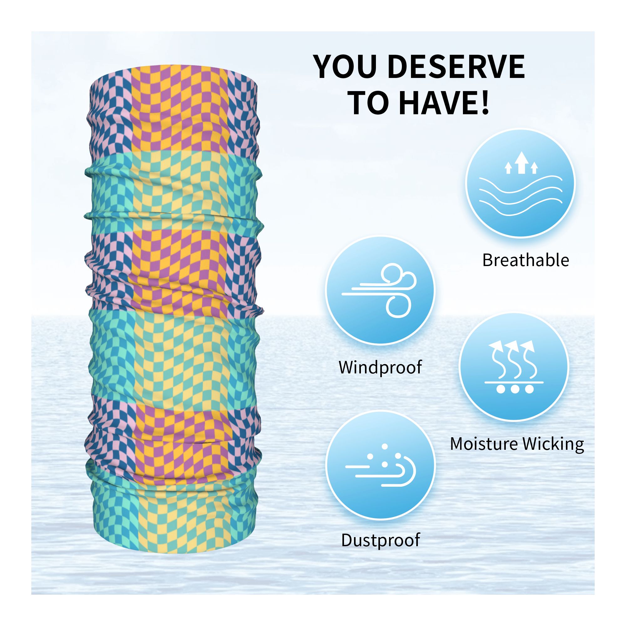 Custom Colored Checkered Banda - Neck Gaiter Face Cover review and price